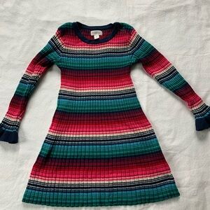 Girls Gymboree sweater knit rib, dress multicolor size 2T